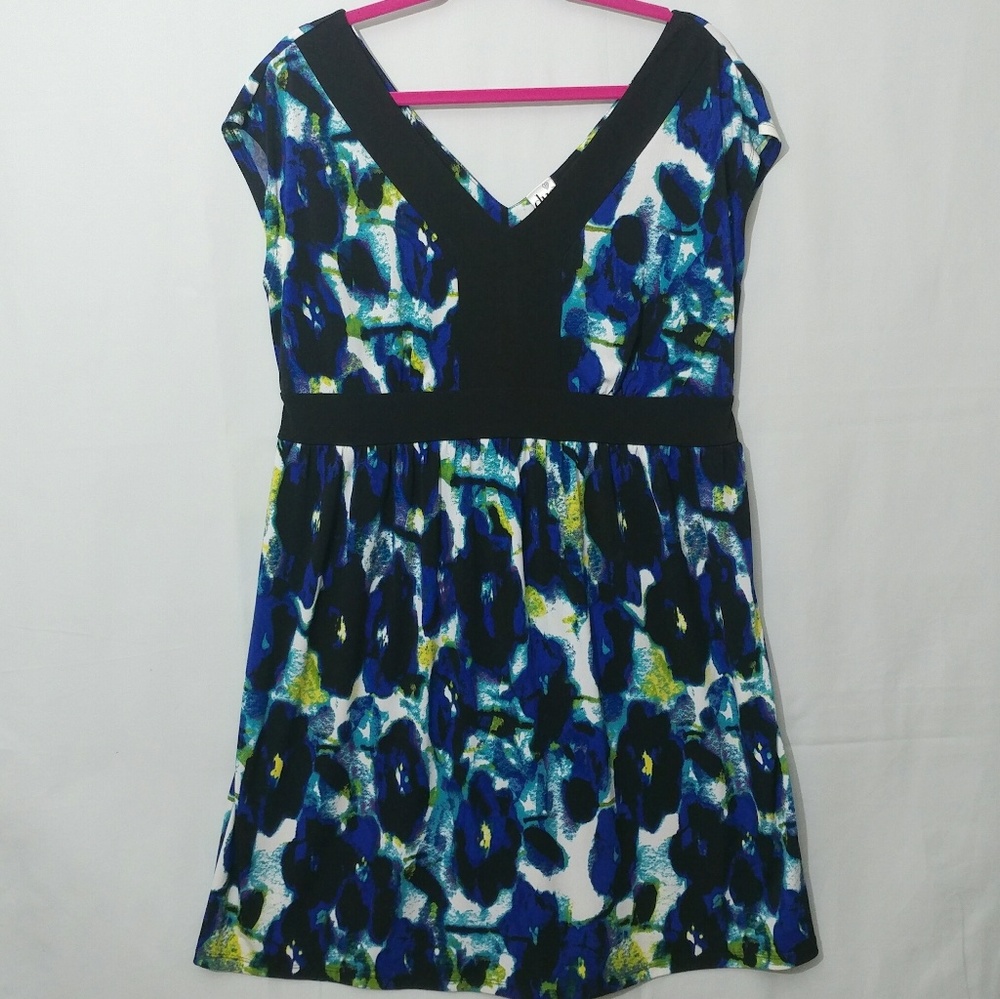 Duo Maternity Floral Sleeveless Dress Tunic Top